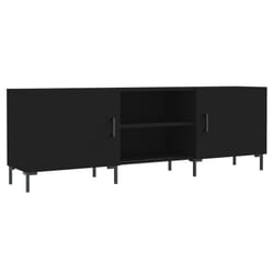 vidaXL TV Cabinet TV Console Sideboard Media Console White Engineered Wood - black