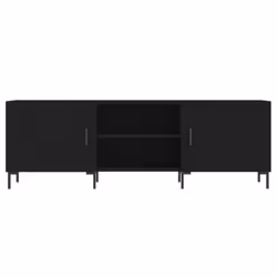 vidaXL TV Cabinet TV Console Sideboard Media Console White Engineered Wood - black - Additional view 4