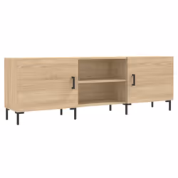 vidaXL TV Cabinet TV Console Sideboard Media Console White Engineered Wood - sonoma oak