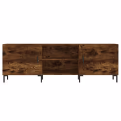 vidaXL TV Cabinet TV Console Sideboard Media Console White Engineered Wood - smoked oak - Additional view 4