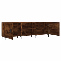vidaXL TV Cabinet TV Console Sideboard Media Console White Engineered Wood - smoked oak - Additional view 5