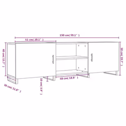 vidaXL TV Cabinet TV Console Sideboard Media Console White Engineered Wood - sonoma oak
