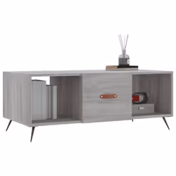 vidaXL Coffee Table Side Table Sofa Couch Table Concrete Grey Engineered Wood - grey sonoma