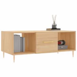 vidaXL Coffee Table Side Table Sofa Couch Table Sonoma Oak Engineered Wood - sonoma oak