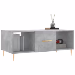 vidaXL Coffee Table Side Table Sofa Couch Table Sonoma Oak Engineered Wood - concrete grey