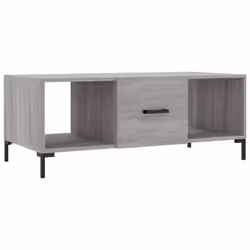 vidaXL Coffee Table Side Table Sofa Table with Storage White Engineered Wood - grey sonoma