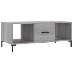 vidaXL Coffee Table Side Table Sofa Table with Storage White Engineered Wood - grey sonoma