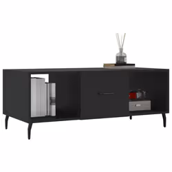 vidaXL Coffee Table Side Table Sofa Table Telephone Table Engineered Wood - black