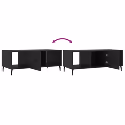 vidaXL Coffee Table Side Table Sofa Table Telephone Table Engineered Wood - black - Additional view 7