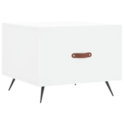 vidaXL Coffee Table Side Table Sofa Table High Gloss White Engineered Wood - white