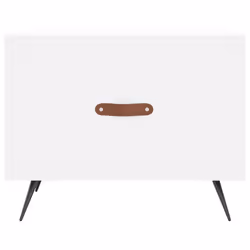 vidaXL Coffee Table Side Table Sofa Table High Gloss White Engineered Wood - white - Additional view 4