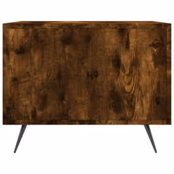 vidaXL Coffee Table Side Table Sofa Table High Gloss White Engineered Wood - smoked oak - Additional view 6