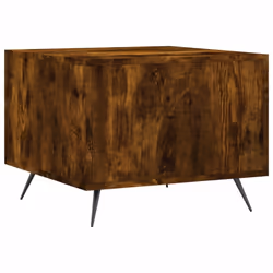 vidaXL Coffee Table Side Table Sofa Table High Gloss White Engineered Wood - smoked oak - Additional view 7