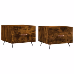 vidaXL Coffee Table Side Table Sofa Table Telephone Table Engineered Wood - smoked oak
