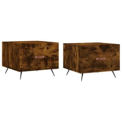 vidaXL Coffee Table Side Table Sofa Table Telephone Table Engineered Wood - smoked oak