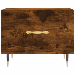 vidaXL Coffee Table Side Table Sofa Table High Gloss White Engineered Wood - smoked oak - Additional view 4