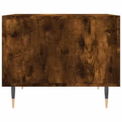 vidaXL Coffee Table Side Table Sofa Table High Gloss White Engineered Wood - smoked oak - Additional view 6