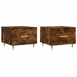 vidaXL Coffee Table Side Table Sofa Table Telephone Table Engineered Wood - smoked oak