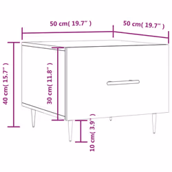 vidaXL Coffee Table Side Table Sofa Couch Table Grey Sonoma Engineered Wood - concrete grey