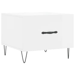 vidaXL Coffee Table Side Table Sofa Couch Tea Table White Engineered Wood - high gloss white