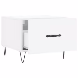 vidaXL Coffee Table Side Table Sofa Couch Tea Table White Engineered Wood - high gloss white - Additional view 5