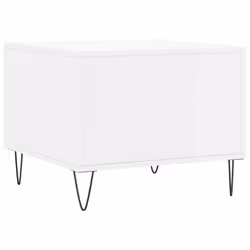 vidaXL Coffee Table Side Table Sofa Couch Tea Table White Engineered Wood - high gloss white - Additional view 7