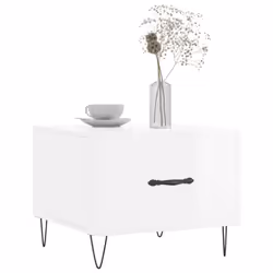 vidaXL Coffee Table Side Table Sofa Table Telephone Table Engineered Wood - high gloss white