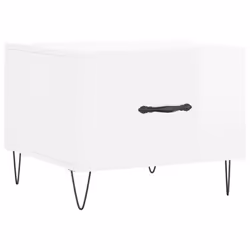 vidaXL Coffee Table Side Table Sofa Table Telephone Table Engineered Wood - high gloss white - Additional view 4