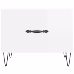 vidaXL Coffee Table Side Table Sofa Table Telephone Table Engineered Wood - high gloss white - Additional view 5