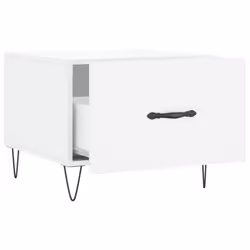 vidaXL Coffee Table Side Table Sofa Table Telephone Table Engineered Wood - high gloss white - Additional view 6