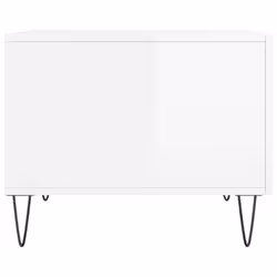 vidaXL Coffee Table Side Table Sofa Table Telephone Table Engineered Wood - high gloss white - Additional view 7