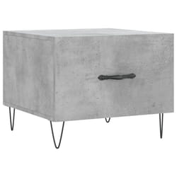 vidaXL Coffee Table Side Table Sofa Couch Tea Table White Engineered Wood - concrete grey