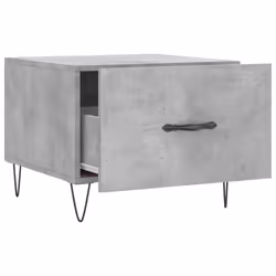 vidaXL Coffee Table Side Table Sofa Couch Tea Table White Engineered Wood - concrete grey - Additional view 5