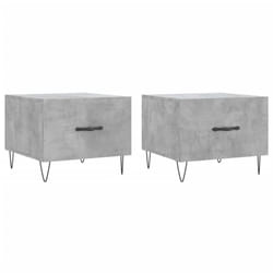vidaXL Coffee Table Side Table Sofa Table Telephone Table Engineered Wood - concrete grey