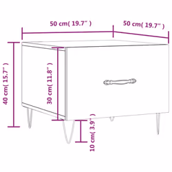 vidaXL Coffee Table Side Table Sofa Table Telephone Table Engineered Wood - smoked oak - Additional view 3