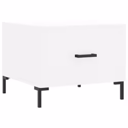 vidaXL Coffee Table Side Table Sofa Table High Gloss White Engineered Wood - white