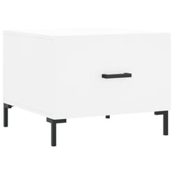 vidaXL Coffee Table Side Table Sofa Table High Gloss White Engineered Wood - white