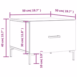 vidaXL Coffee Table Side Table Sofa Table High Gloss White Engineered Wood - high gloss white