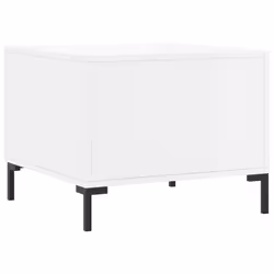 vidaXL Coffee Table Side Table Sofa Table High Gloss White Engineered Wood - high gloss white - Additional view 7