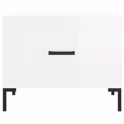 vidaXL Coffee Table Side Table Sofa Table Telephone Table Engineered Wood - high gloss white - Additional view 5