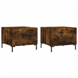 vidaXL Coffee Table Side Table Sofa Table Telephone Table Engineered Wood - smoked oak