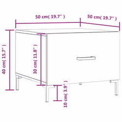 vidaXL Coffee Table Side Table Sofa Table Telephone Table Engineered Wood - smoked oak
