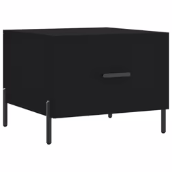 vidaXL Coffee Table Side Table Sofa Couch Table Smoked Oak Engineered Wood - black