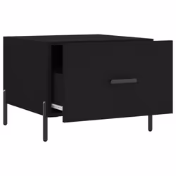 vidaXL Coffee Table Side Table Sofa Couch Table Smoked Oak Engineered Wood - black - Additional view 5