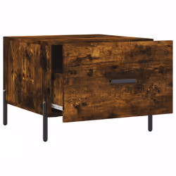 vidaXL Coffee Table Side Table Sofa Couch Table Smoked Oak Engineered Wood - smoked oak - Additional view 5