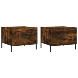 vidaXL Coffee Table Side Table Sofa Table Telephone Table Engineered Wood - smoked oak