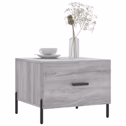 vidaXL Coffee Table Side Table Sofa Couch Table Smoked Oak Engineered Wood - grey sonoma