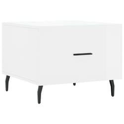 vidaXL Coffee Table Side Table Sofa Couch Tea Table Black Engineered Wood - high gloss white