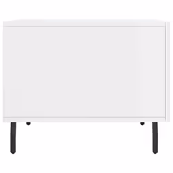vidaXL Coffee Table Side Table Sofa Couch Tea Table Black Engineered Wood - high gloss white - Additional view 6