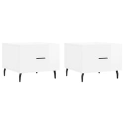vidaXL Coffee Table Side Table Sofa Table Telephone Table Engineered Wood - high gloss white